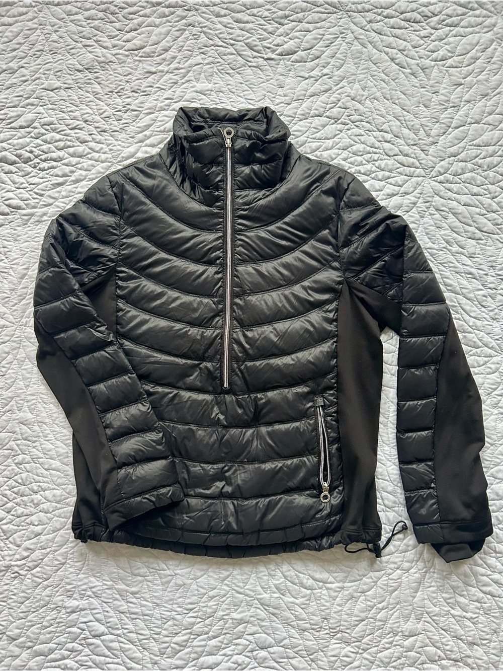 Calvin Klein Performance Black Quilted Half-Zip Puffer
